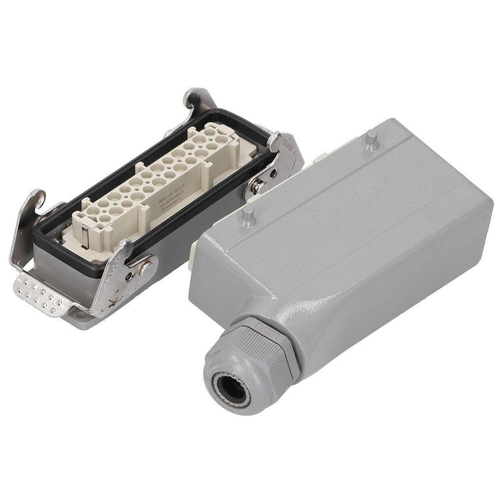 Heavy Duty Connectors 24 Contacts SideOut Waterproof Industrial Aviation Plug 500V