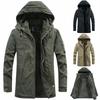Luxuriously Faux Fur Lined Men's Parka Coat Hoodie Zipper Winter Jacket