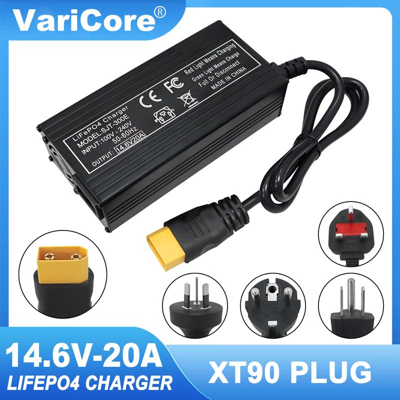 12v 20A 10A 4S High Power 14.6V/12.8V Lifepo4 Charger 110-220V for Lithium iron phosphate Battery Pack