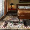 Tibetan Tiger Carpet for Living Room Velvet Cartoon Animal Bedroom Carpet Rugs Foldable Anti Slip Floor Mats Bedside Area Rugs