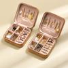 Printed Portable Necklaces Storage Box Portable Retro Rings Case Durable Travel Jewelry Box  Travel
