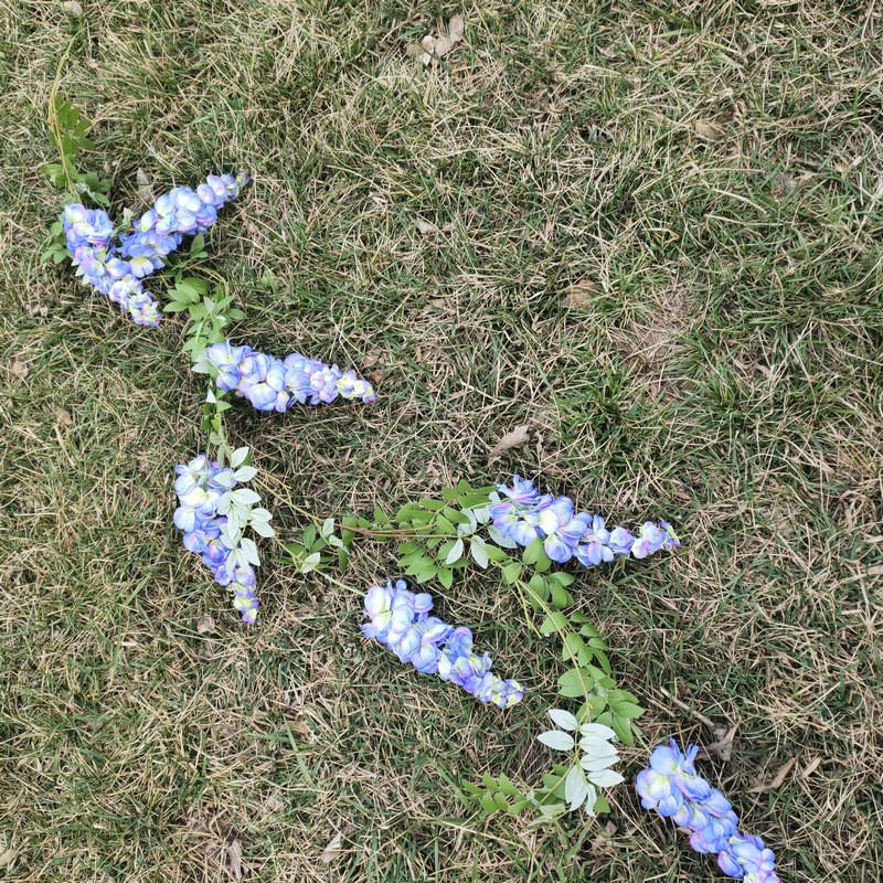 Faux Purple Wisteria Hanging Flowers For Wedding Decor And Event Arrangements Ceiling