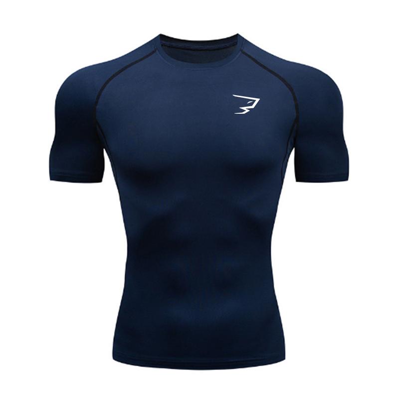 Men's Quick Dry Short Sleeve Gym Running Moisture Wicking Round Neck T-Shirt Training Exercise Gym Sport Shirt Tops Lightweight