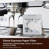 Watchget kaffepapirfilter rund espressopakke skjermerstatningspapir 53 mm engangs kaffe-espressomaskin kompatibel med Moka Pot 100 ark