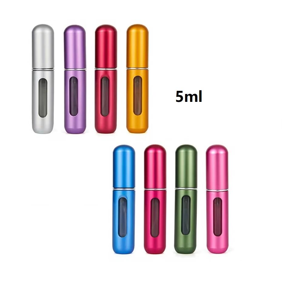 Perfume Bottle Set 5Ml Refillable Bottle with Spray Pump Empty Cosmetic Containers Travel Atomizer Bottle Free Shipping