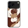 For iPhone 17 Pro Max Case TPU PC Tempered Glass Pattern Printing Phone Back Cover