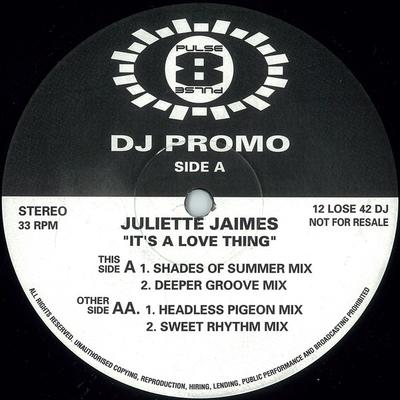 12inch Record JULIETTE JAIMES - It's A Love Thing 12LOSE42DJ Pulse-8 Records 1993 UK Dance & Electronica Used