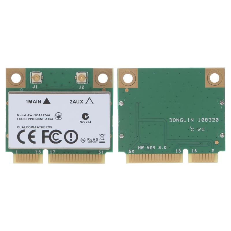 Wireless K Card QCA6174 Atheros 802.11ac  Band 2.4/5GHz 1200Mbps  PCI-E WiFi Card Bluetooth-compatible4.1