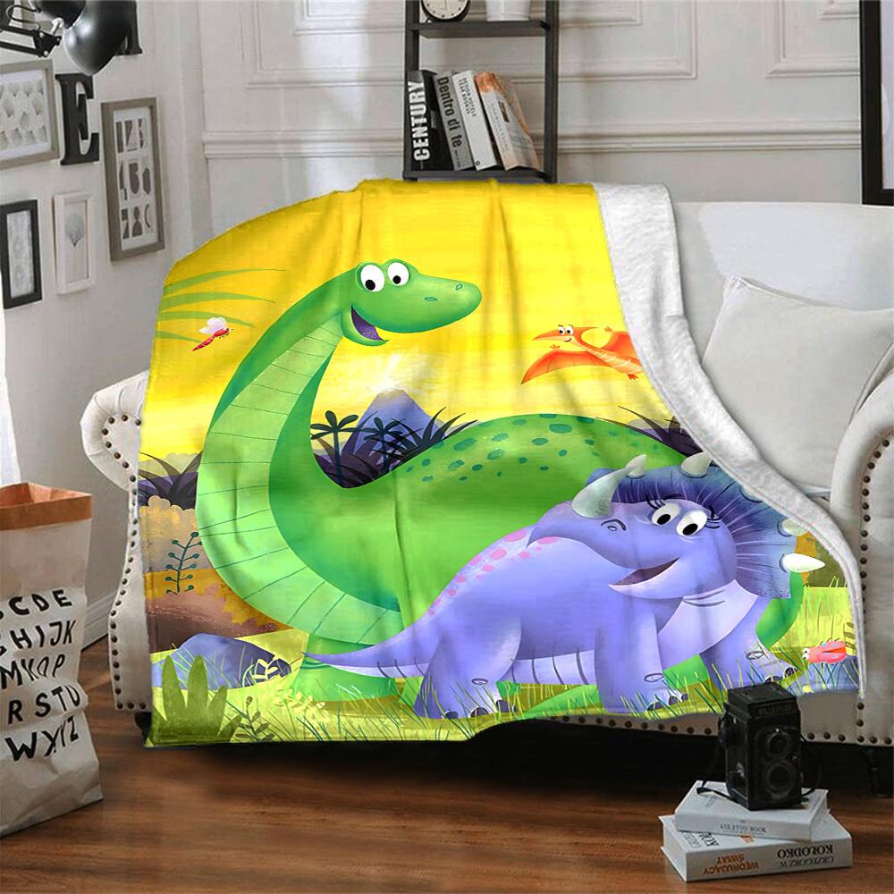 1pc Dinosaur, Prehistoric Blanket Lightweight Flannel Blanket Throw Blanket For Sofa, Bed, Travel, Camping, Livingroom, Office yy251015150