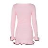 Autumn Mini Dress for Women Long Sleeve Ruffles Patchwork Slim Sexy Shorts Dress Elegant Female Party Dresses