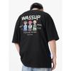 Wassup Heods Short-Sleeve T-Shirt for Men 2024 New National Trend Brand Ins Loose Couple Half-Sleeve Pure Cotton Heavyweight