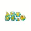 Set di Dadi per Gioco da Tavolo Anatra Gialla da 7 Pezzi Dadi per Giochi da Tavolo Multilaterali Dadi per Giochi di Ruolo Regalo di Natale Alta Qualità Pratico Uso Quotidiano