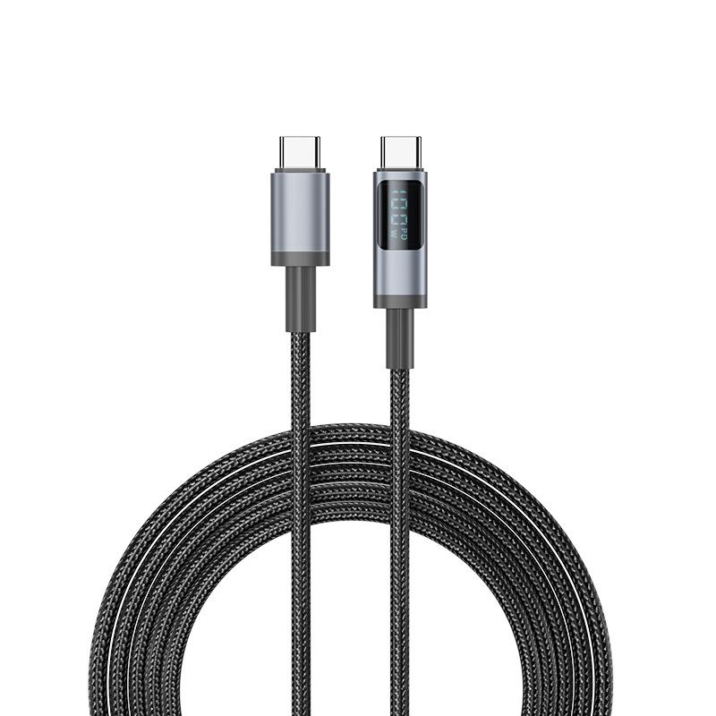 100W Fast Charging Digital Display USB-C Cable for Apple and 66W Flash Charge