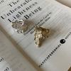 Korean Stylish Inspired S925 Open Ring With Textured Flame For Women Trendy