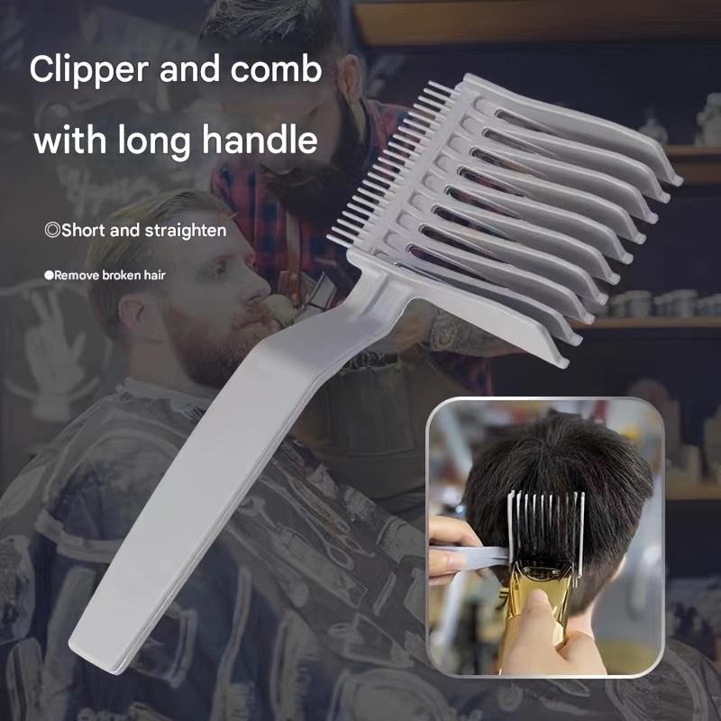 Men's Electric Hair Clippers Haircut Flat Head Comb Slope Positioning Haircut Comb Hand Push