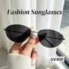Retro Frameless Polarized Fashion Sunglasses Ultra-Light Anti-UV Eyewear UV400 Outdoor Sports Driving Cycling Shades Eyeglasses
