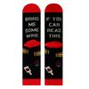 1 Pairs Unisex Novelty Men Casual Socks "Bring Me Some Beer" Funny Socks Great Gift For Men And Women