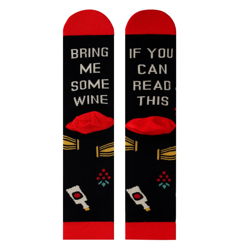 1 Pairs Unisex Novelty Men Casual Socks "Bring Me Some Beer" Funny Socks Great Gift For Men And Women