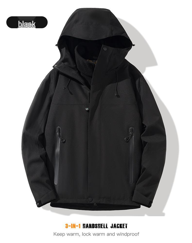 2024 Stylish 3-in-1 Heat-Sealed Couples Windbreaker: Waterproof, Windproof Outdoor Team Mountaineering Suit