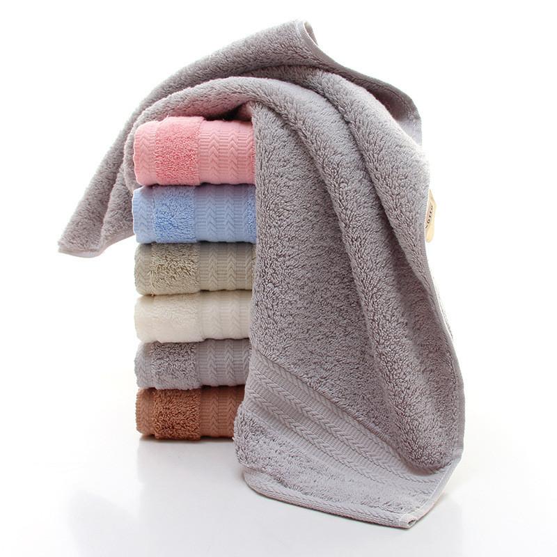 Luxurious Thick Cotton Towel For Babies Highly Absorbent Pure Cotton Long Staple Fabric In Various Colors