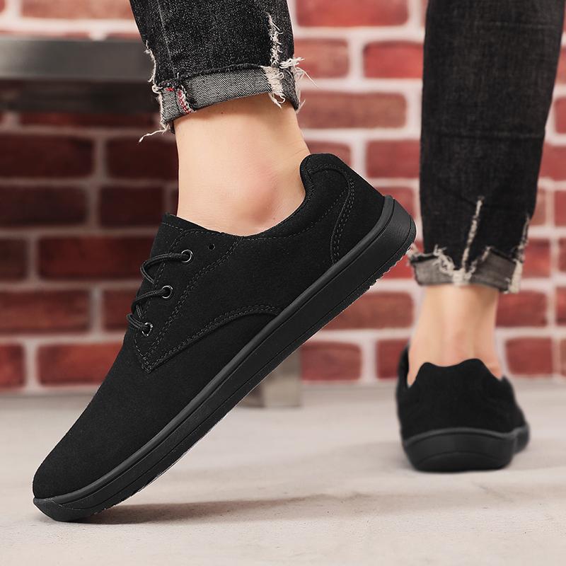Fashion Non-slip Footwear Men Vulcanized Shoes Leather Men Outdoor Sneakers Luxury Brand Trend Casual Shoe Breathable Leisure Male Flats