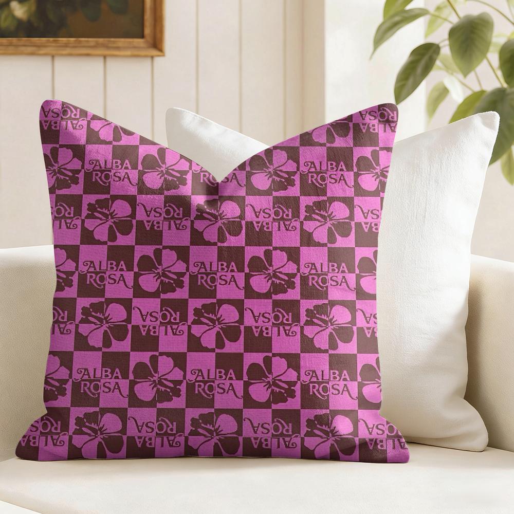 Fashion AALBA RROSA Cushion Cover Eco Linen Pillow Case DoubleSided Print Breathable Durable Zipper Home Decor Gift