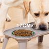 High Neck Relief Dog Dishes Stainless Bowl Durable Elevated Dog Bowl Spill Proof Base For Home Use