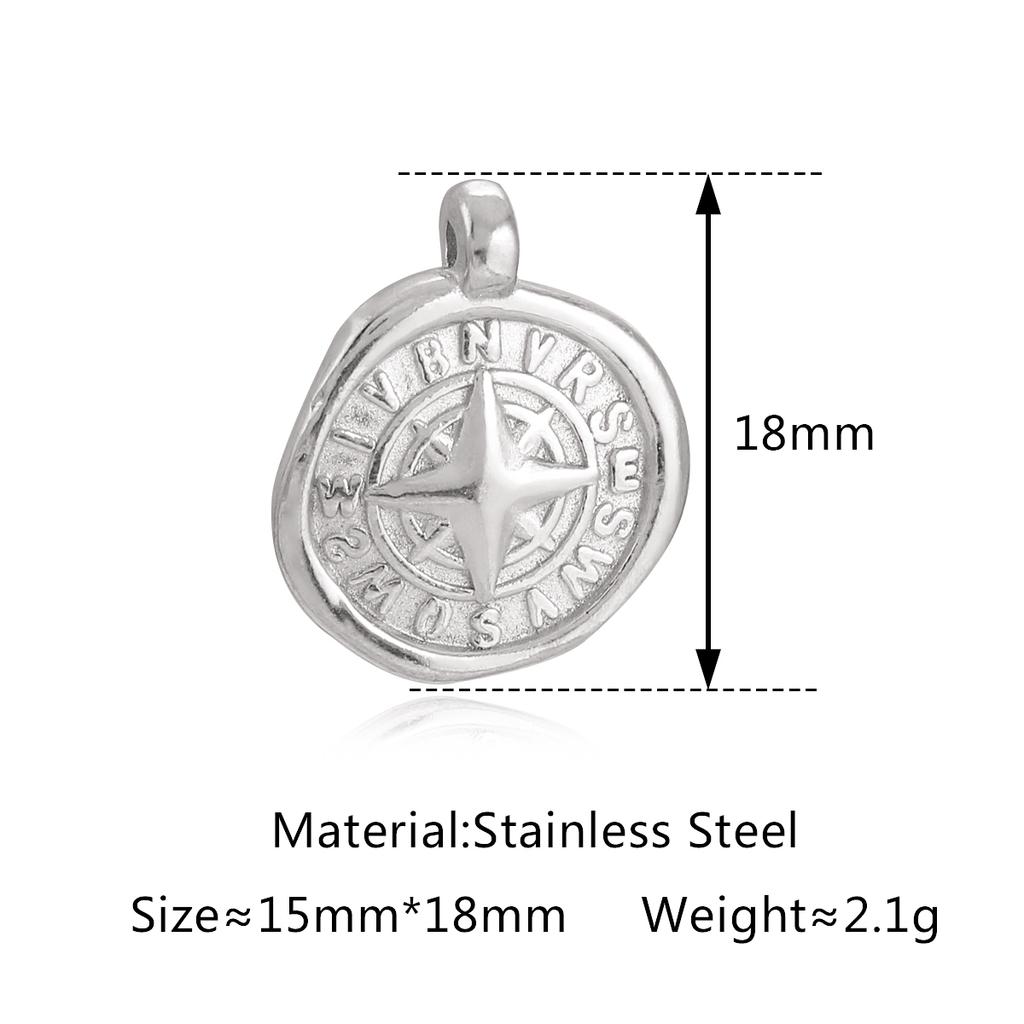 3PCS Cute Tulip Flower/Bow/Four Leaf Clover Charms for Jewelry Making Stainless Steel Star Pendant DIY Bracelet Necklace Earring