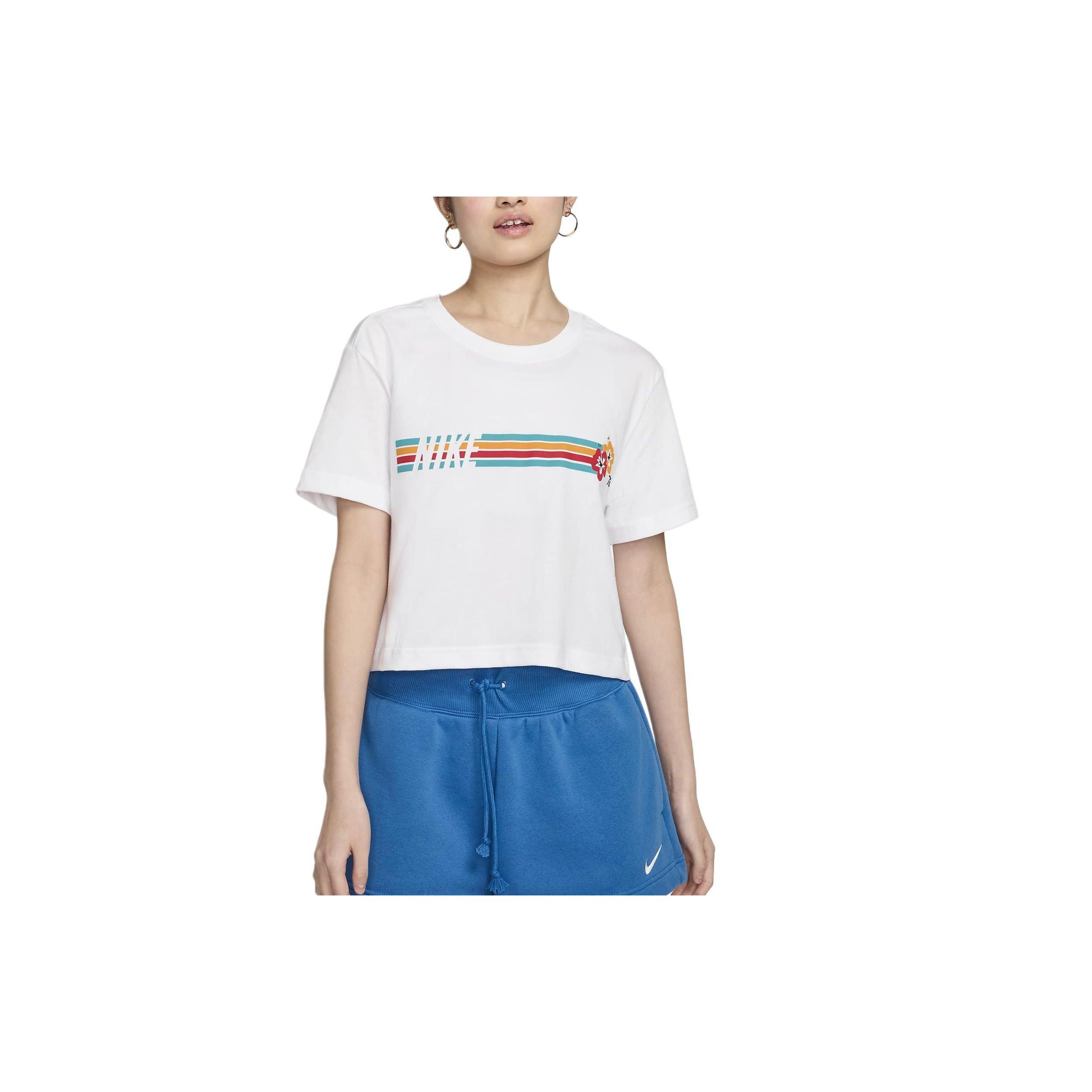 

New Nike Drop Shoulder Sleeve T Shirt Women s White HF4616-100 XL