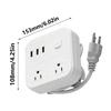 2500W Outlet Extender with USB Port Power Strips Multiple Plug Outlets Wall Adapter for Home Travel Electronics Office