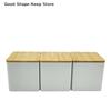 Sealed Tinplate Storage Jar With Bamboo Lid Spices Tank Container Kitchen Food Bottle Coffee Tea Caddy Iron box and square can