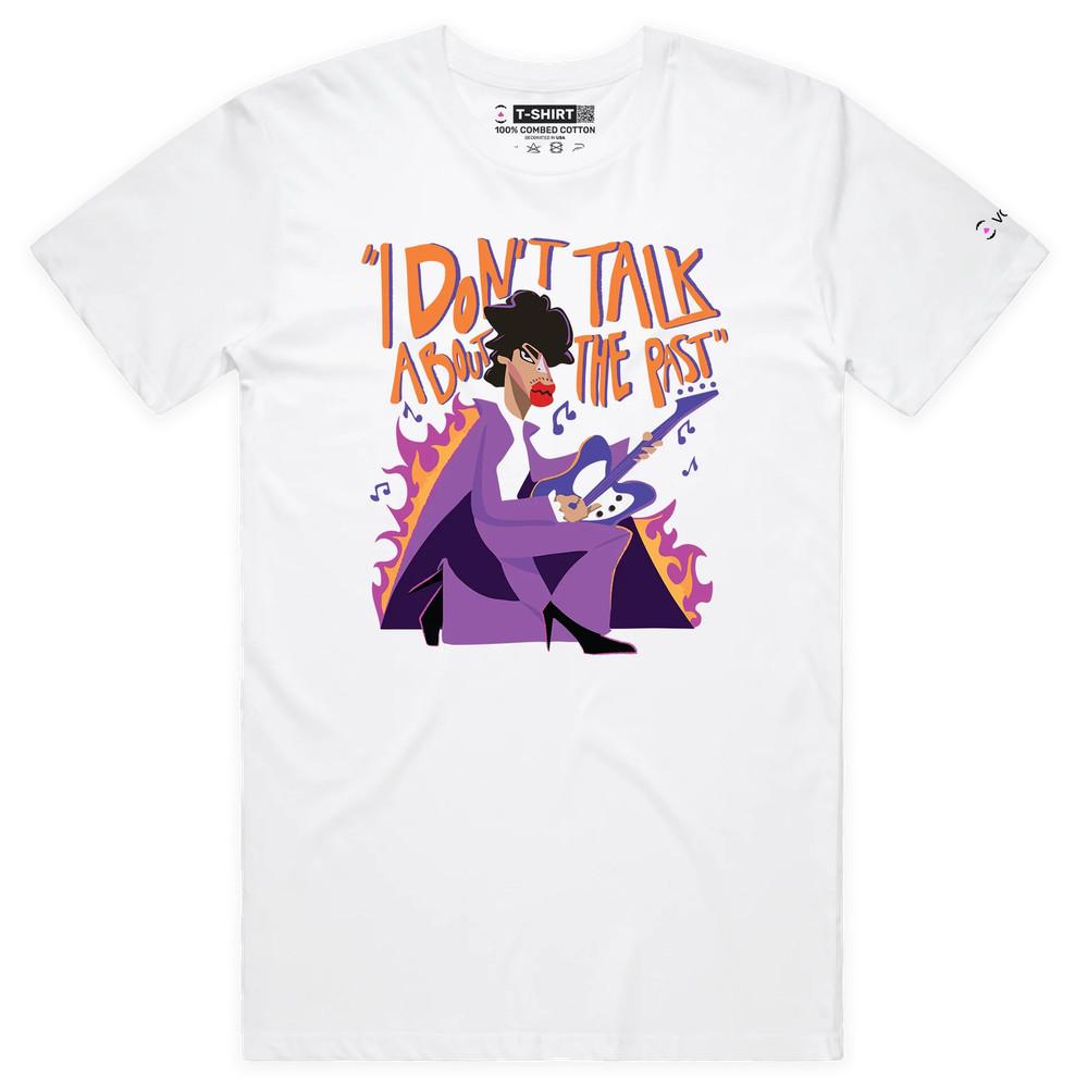 VOICEART Prince An Icon of the Past Quote T-Shirt with Premium Quality Graphic L