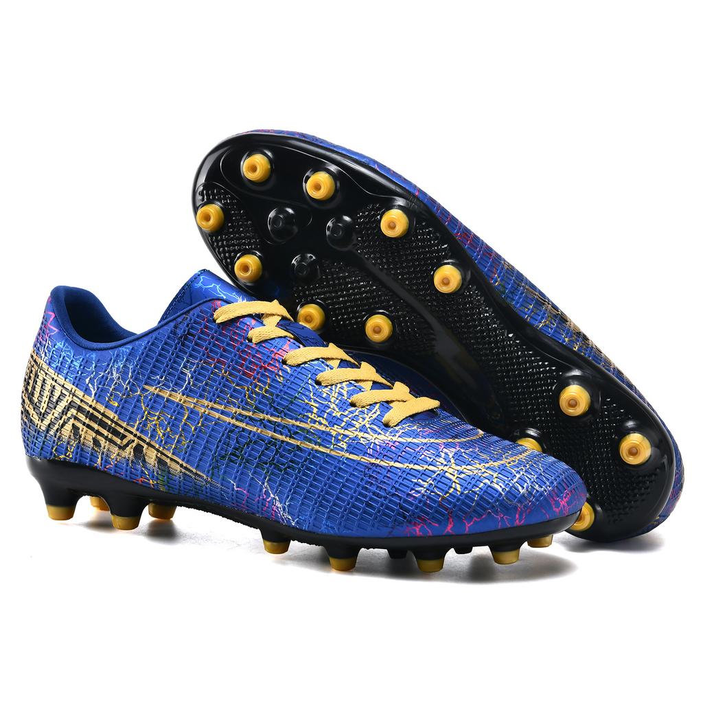 Low-Top Football Shoes Tf Broken Nails Artificial Turf Ag Nails Leather Feet Men And Women Children Teenagers Students Shoes Comfortable And Breathabl