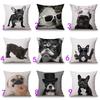 Adorable Cute French Bulldog Pattern Linen Throw Pillow Case For Trendy Home Decor