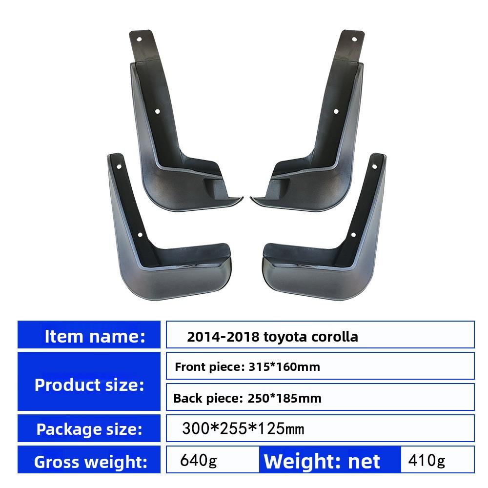 Schmutzfänger für Toyota Corolla E180 2014 2015 2016 2017 2018 Zubehör Spritzschutz Schmutzfänger Kotflügel Vorderrad