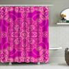 Vintage Boho Mandala Shower Curtain Pink White Decorative Bathroom Decor Floral Home Textile