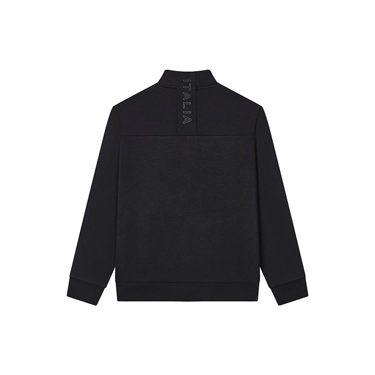 Fila Solid Color Letter Print Zip Stand Collar Jacket Men Jackets Black F11M317505FBK