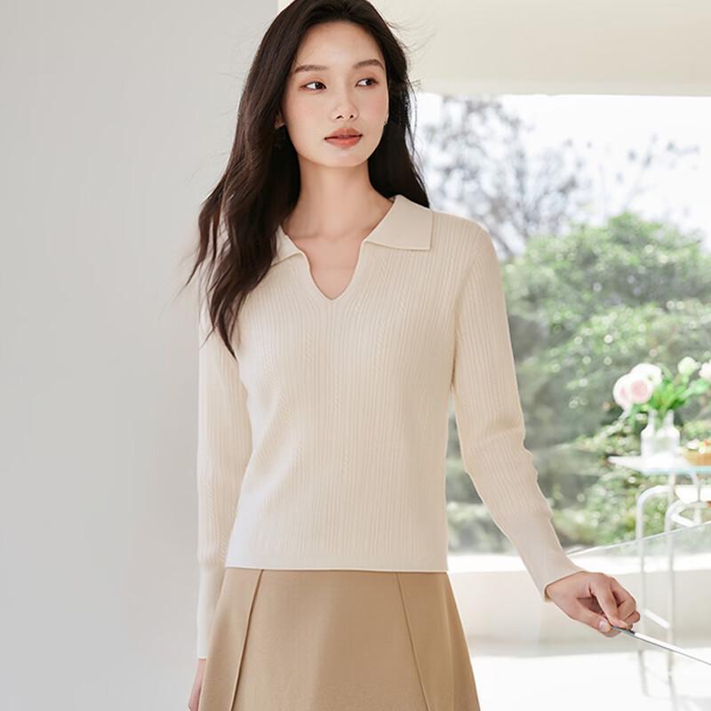 Women's V-Neck Long Sleeve Knit Top