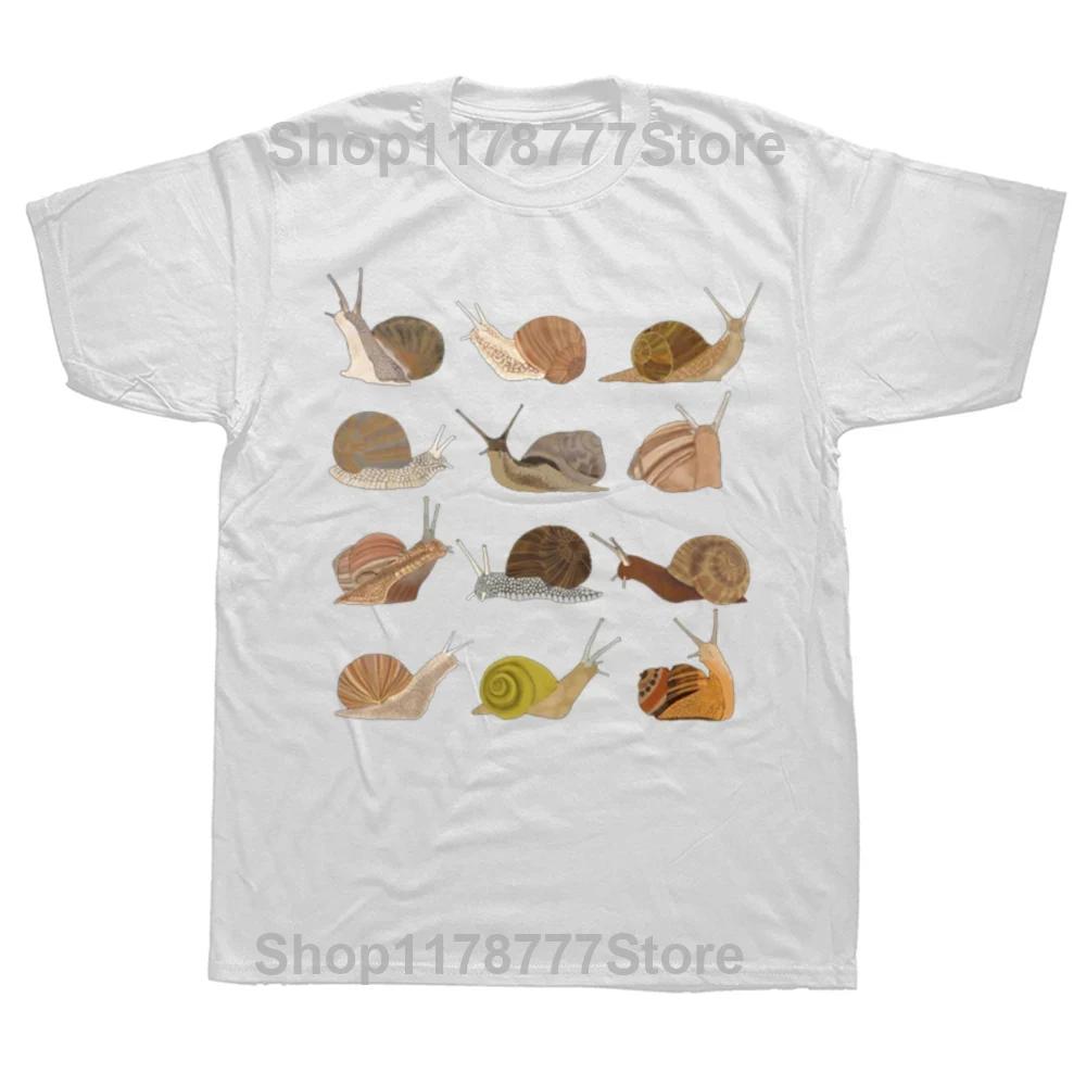 Funny Just A Girl Who Loves Snails Cute Snail Girl T Shirts Cotton Streetwear Short Sleeve Birthday Gifts Tshirt Mens Clothing