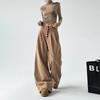 2025 Women's American Retro Wide-Leg Pants: Casual, Loose-Fit, High-End Drape for Autumn/Winter