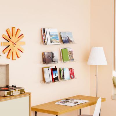 2 Stück transparente Acryl-Wandregale, wasserfest, moderne Präsentationsregale für Badezimmer, Schlafzimmer, Küche und Wohnzimmer
