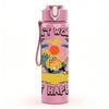 1PC Fort Myers Beach Happy Summer Graphic 750ml Color Plastic Sports Water Bottle Leakproof Flip Straw Lid Suitable for Sports Office Home Use