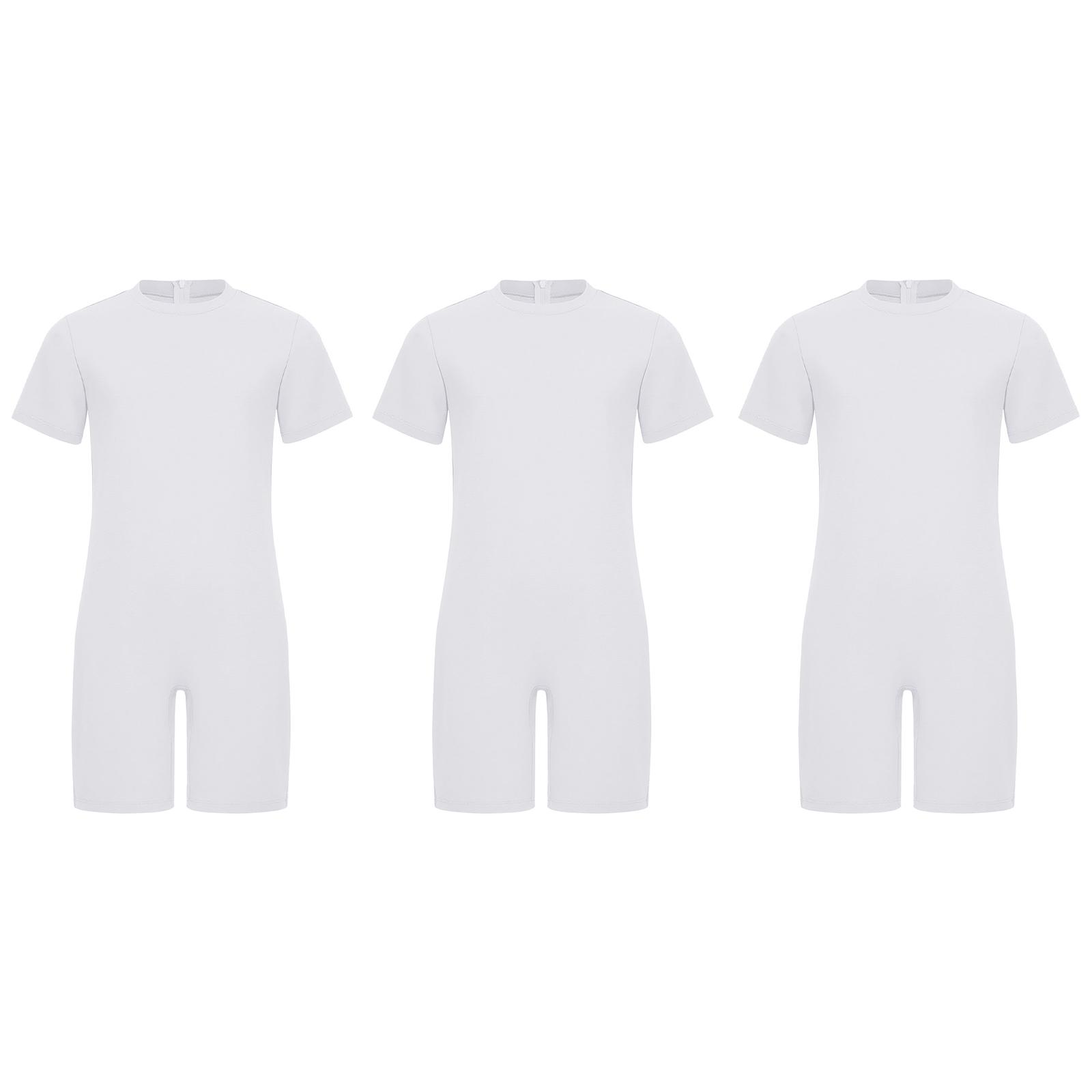 3 Stück adaptive Bodysuits für Jungen, für besondere Bedürfnisse, leicht anzuziehen, verdeckter Reißverschluss am Rücken, kurzärmliger Overall 9-10 Years
