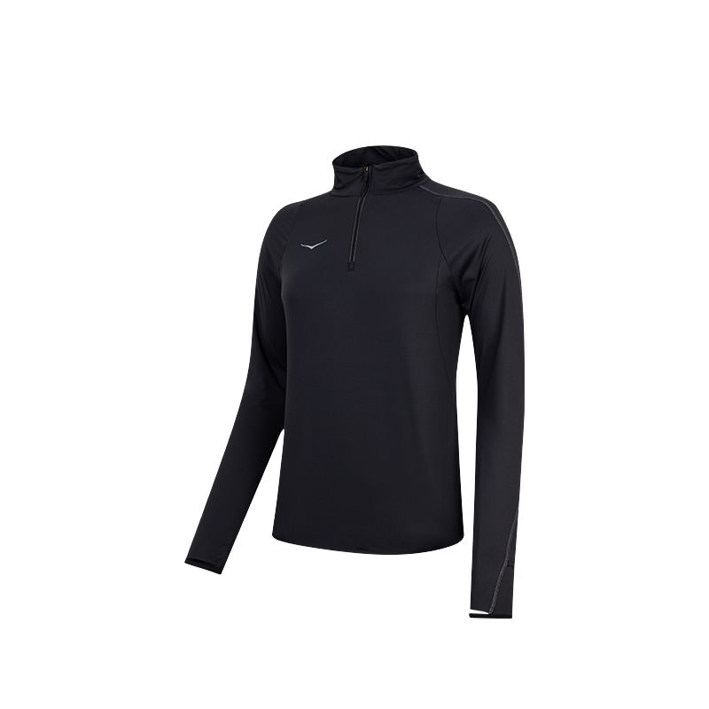 

Hoka One One Womens Outdoor Series Fashion Simple Pullover Breathable Long Sleeve T-Shirt Women Tops Black 1164155 M