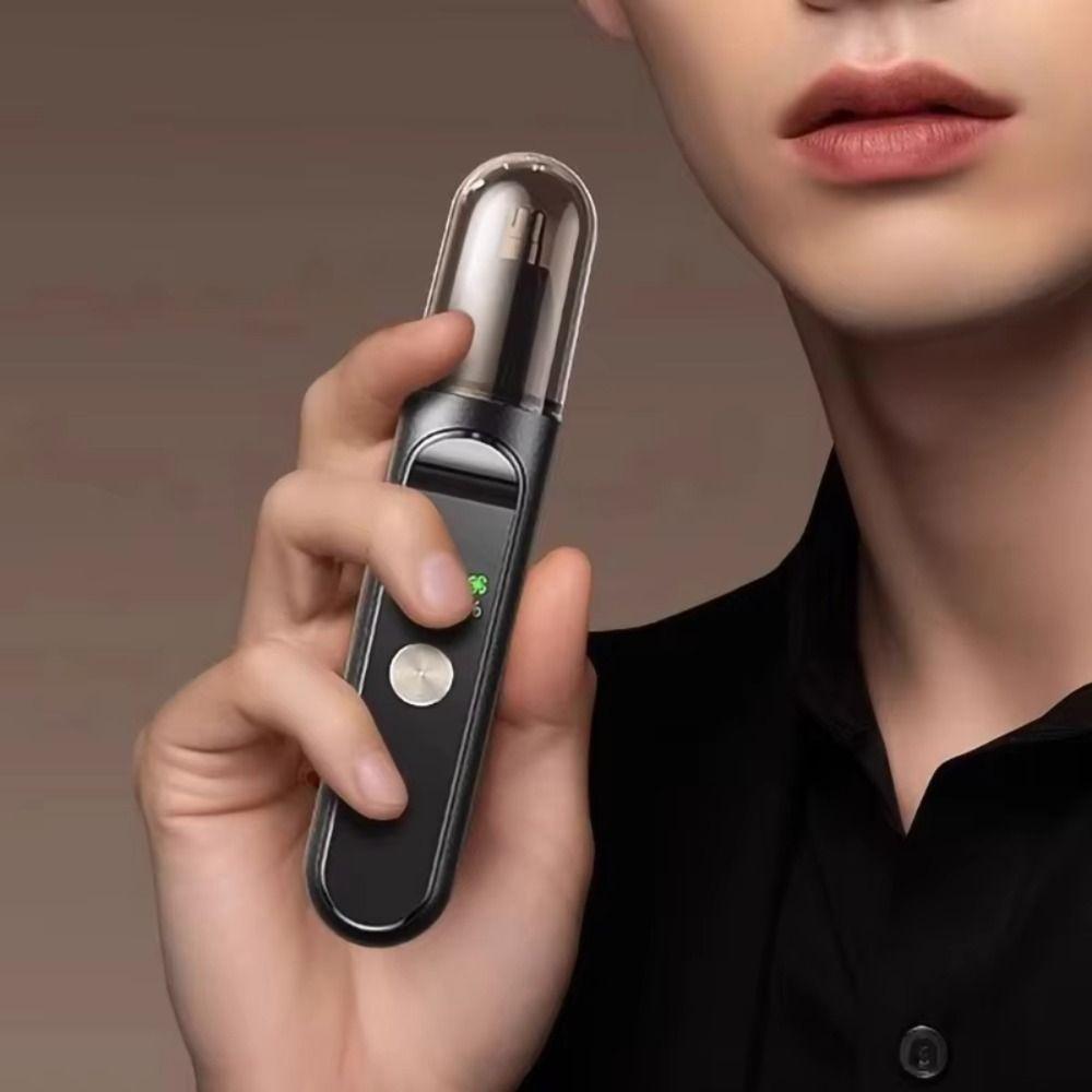 Efficient Electric Nose Hair Trimmer LED Digital Display Nose Hair Remover  for Nose Eyebrows Ear