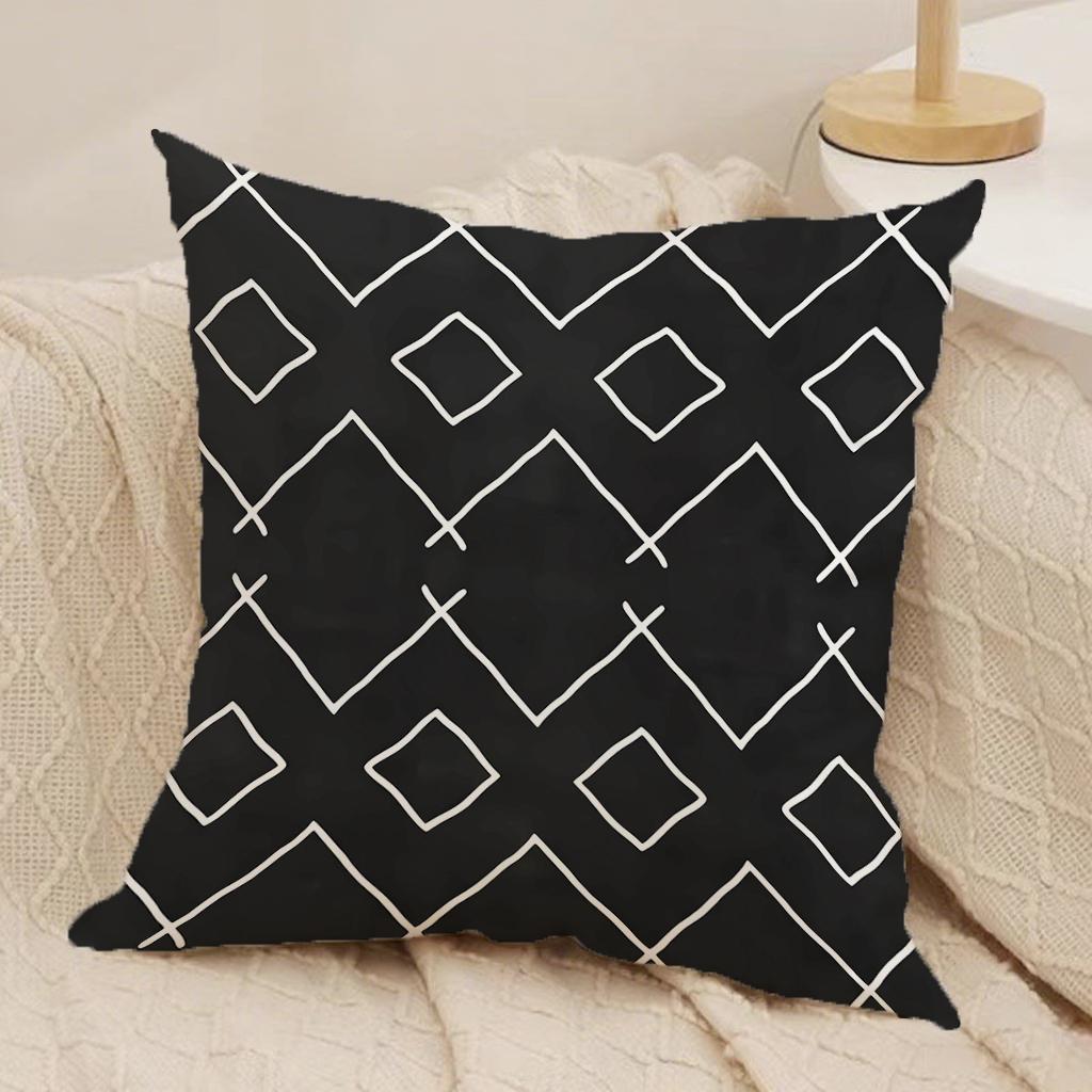 Stylish Geometric Pattern Pillowcasessuitable For Sofa Car Bedroom Decorative Cushion Cover Pillow Cover