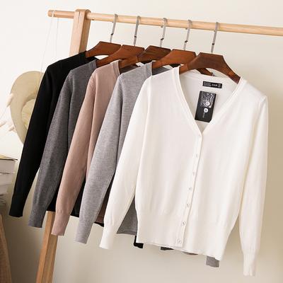 Export Loose Sweaters, Knitted Tops, Women's Cardigans, Thin Long-sleeved Coats for Spring and Autumn