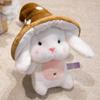 Cute Mushroom Bunny Plush Toy, Girl's Sleeping Hug Pillow, Birthday Gift, Red/Brown, 25/35/45cm