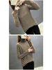 Women's Striped Fleece-Lined High Neck Base Layer Shirt - Long Sleeve Turtleneck Top for Fall/Winter