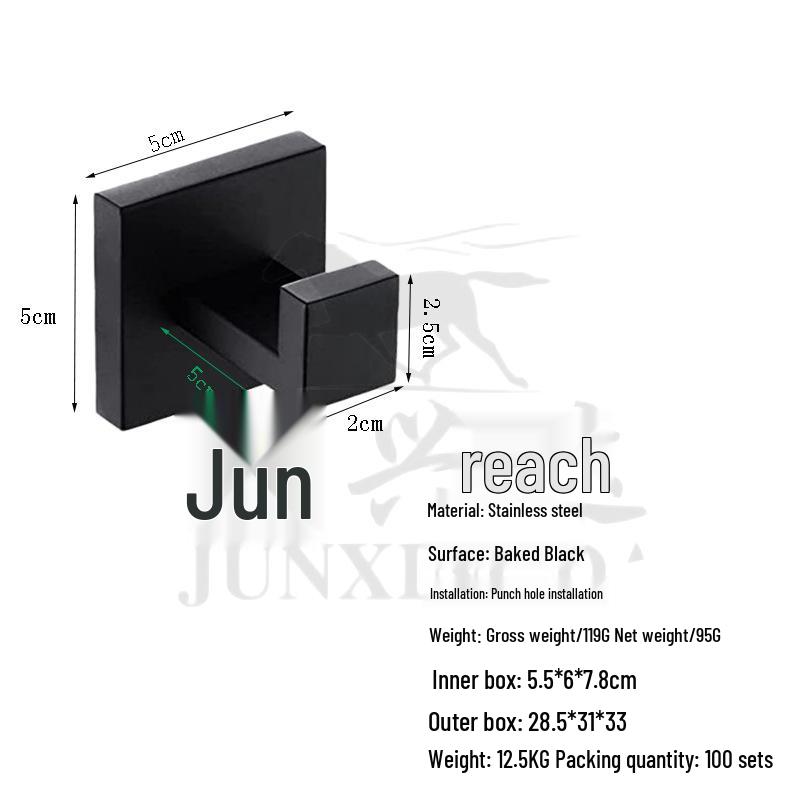 

Набор вешалок для полотенец из нержавеющей стали для ванной комнаты с перекладиной из квадратной трубы и держателем для бумажных полотенец.